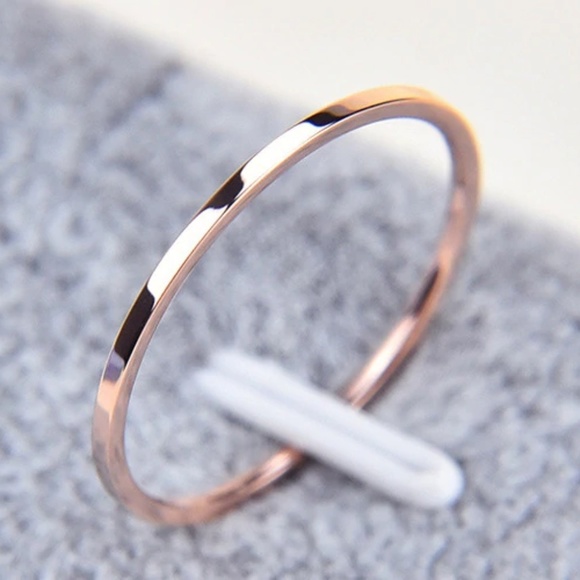 Rose‎ Gold Thin Dainty 1.5 MM Ring - Picture 2 of 8